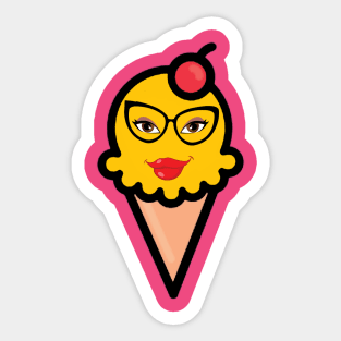 Ice Cream Girl Sticker